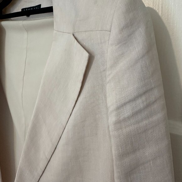 Theory Ecru linen blazer size 00 - Picture 2 of 6